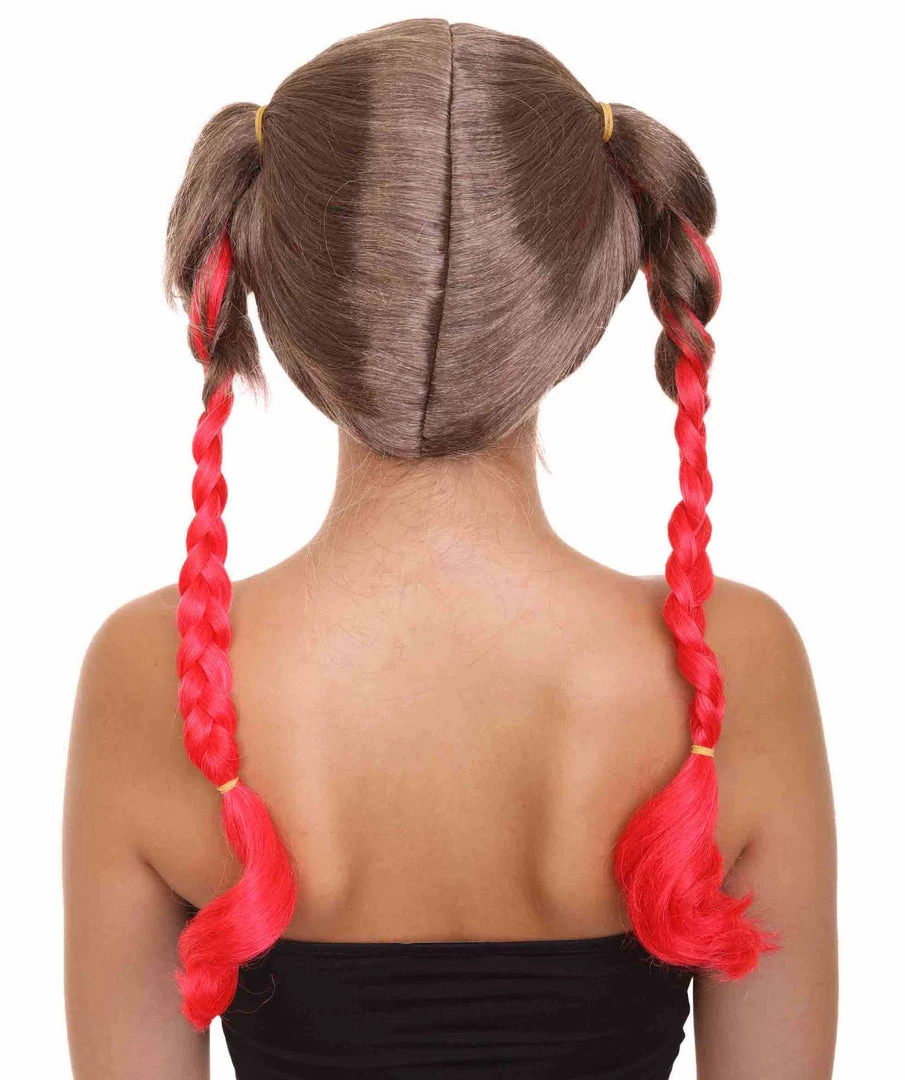 HPO Men's Briaded Womens Wig | Brown Red Cosplay Halloween Wig | Premium Breathable Capless Cap 4 HPO Men's Briaded Womens Wig | Brown Red Cosplay Halloween Wig | Premium Breathable Capless Cap