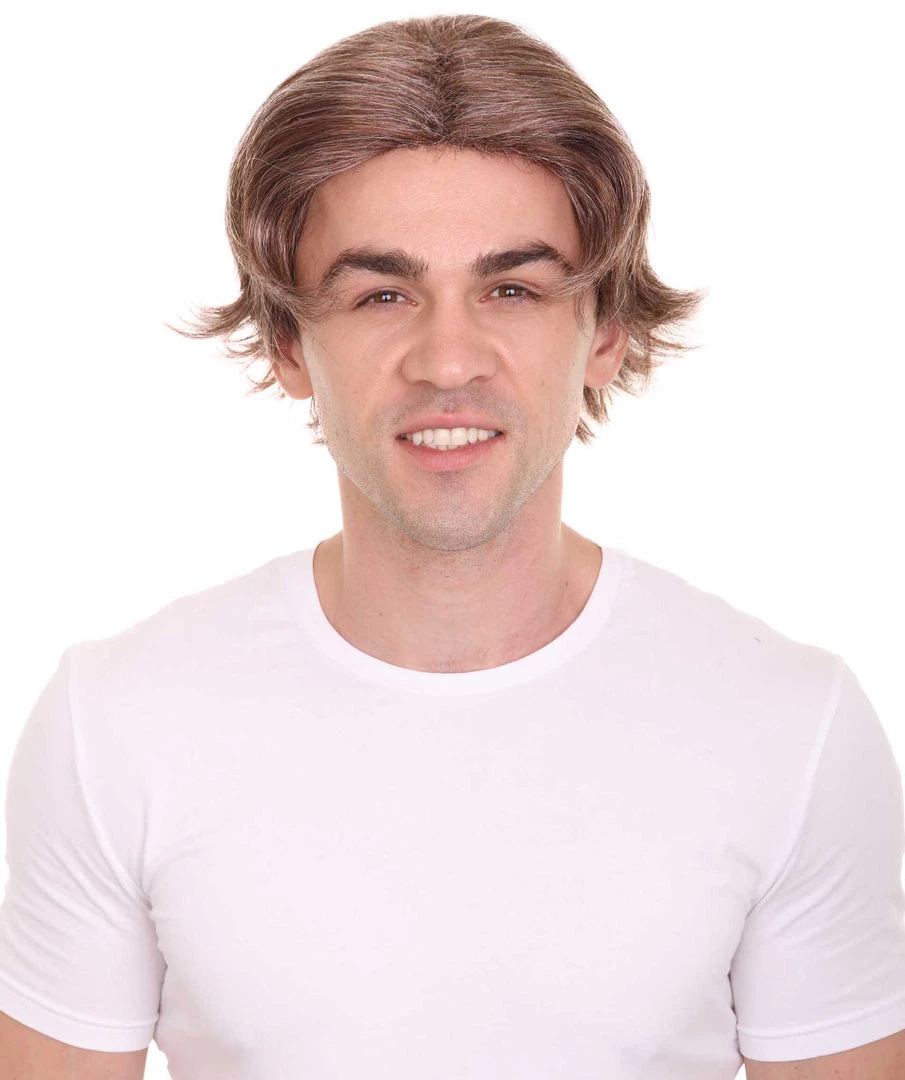 HPO Men's Stars Movie Mens Brown Wig | TV/Movie Wigs | Premium Breathable Capless Cap 2 HPO Men's Stars Movie Mens Brown Wig | TV/Movie Wigs | Premium Breathable Capless Cap