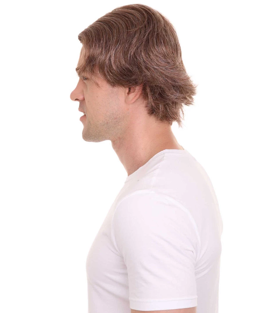 HPO Men's Stars Movie Mens Brown Wig | TV/Movie Wigs | Premium Breathable Capless Cap 4 HPO Men's Stars Movie Mens Brown Wig | TV/Movie Wigs | Premium Breathable Capless Cap