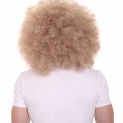 HPO Mens 80's Hip-Hop Grandpa Wig With Beard Set | Blonde Retro Wig | Premium Breathable Capless Cap