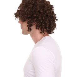 HPO Singer Mens Brown Wig Eurovision Song Contest 2018 | Celebrity Wigs | Premium Breathable Capless Cap