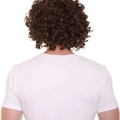 HPO Singer Mens Brown Wig Eurovision Song Contest 2018 | Celebrity Wigs | Premium Breathable Capless Cap