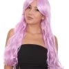 HPO Long Curly Wig | Women's Purple Wig | Premium Breathable Capless Cap