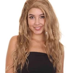 HPO Women's Brown Color Straight Long Wig | Premium Breathable Capless Cap