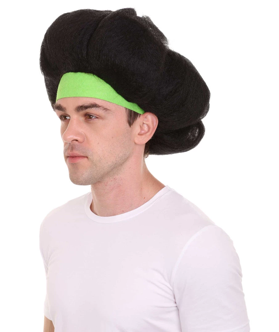 HPO Hot Dog Men's Wig | Black TV/Movie Wigs | Premium Breathable Capless Cap 2 HPO Hot Dog Men's Wig | Black TV/Movie Wigs | Premium Breathable Capless Cap