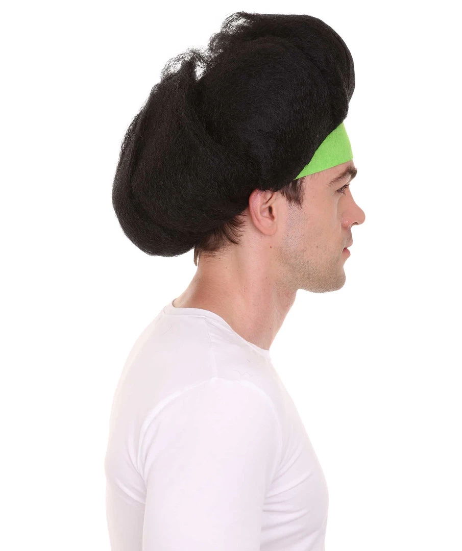 HPO Hot Dog Men's Wig | Black TV/Movie Wigs | Premium Breathable Capless Cap 5 HPO Hot Dog Men's Wig | Black TV/Movie Wigs | Premium Breathable Capless Cap