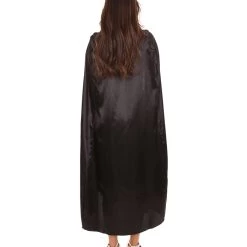 HPO Adult Women's Costume For Cosplay Game Of Thrones Dragon Queen Black Dress With Cloak