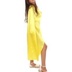 HPO Adult Women's Costume For Cosplay Game Of Thrones Dragon Queen Yellow Dress With Cloak 13 HPO Adult Women's Costume For Cosplay Game Of Thrones Dragon Queen Yellow Dress With Cloak