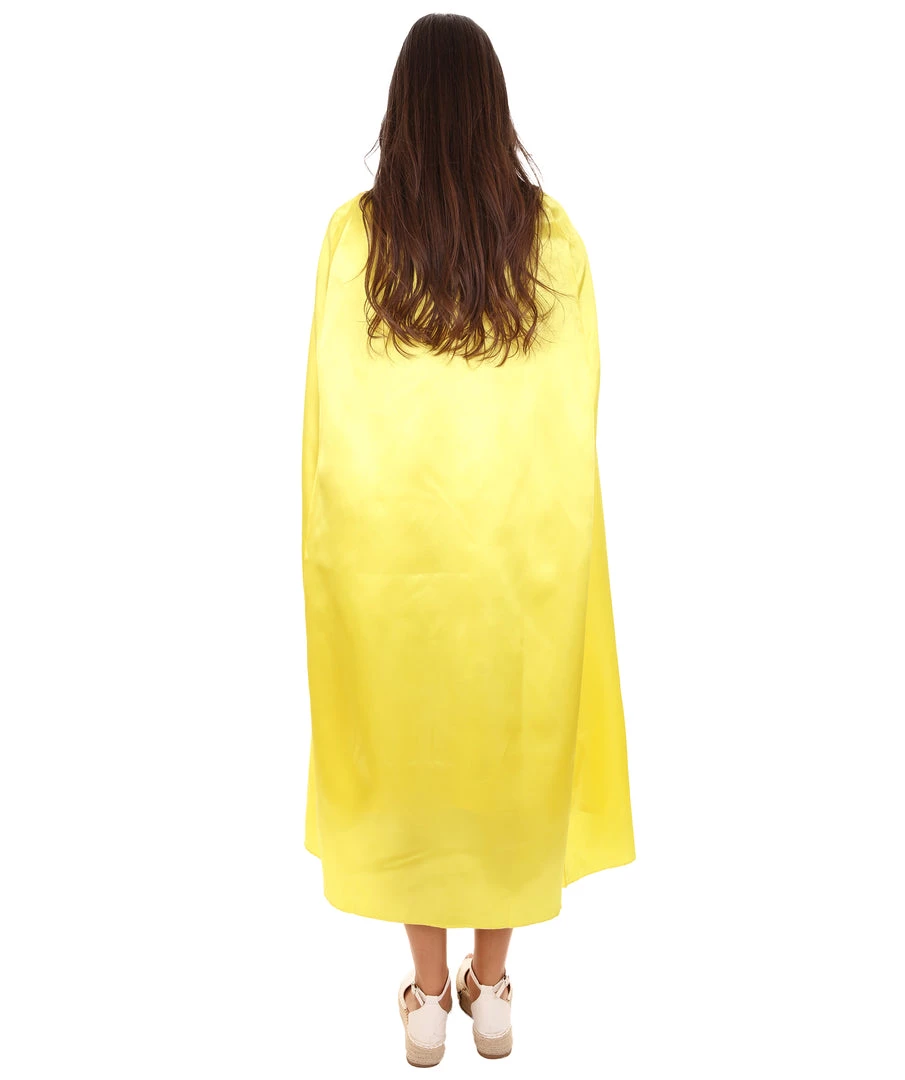 HPO Adult Women's Costume For Cosplay Game Of Thrones Dragon Queen Yellow Dress With Cloak 4 HPO Adult Women's Costume For Cosplay Game Of Thrones Dragon Queen Yellow Dress With Cloak
