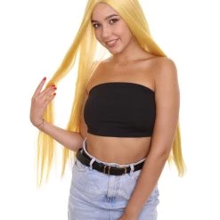 HPO Women's Long Length Blonde Celebrity Wig - Capless Cap Design
