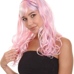 HPO Women's Wig | Pink And Purple Ombre Wig | Premium Breathable Capless Cap