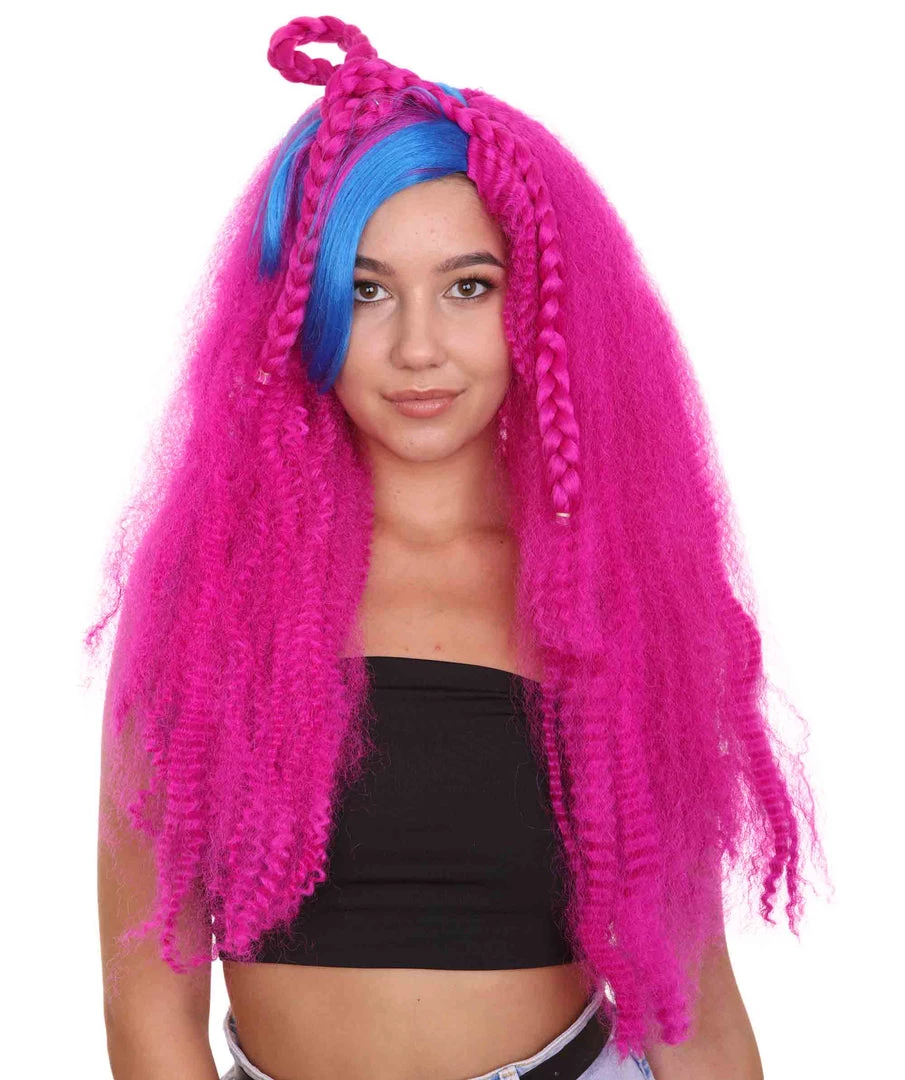 HPO Monster Womens Wig | Neon Fucasia Long Wig | Premium Breathable Capless Cap Men's 2 HPO Monster Womens Wig | Neon Fucasia Long Wig | Premium Breathable Capless Cap Men's