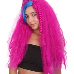 HPO Monster Womens Wig | Neon Fucasia Long Wig | Premium Breathable Capless Cap Men's 12 HPO Monster Womens Wig | Neon Fucasia Long Wig | Premium Breathable Capless Cap Men's
