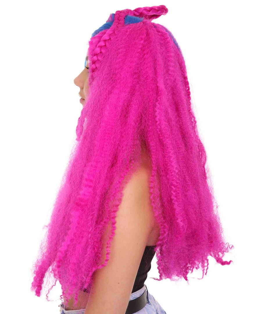 HPO Monster Womens Wig | Neon Fucasia Long Wig | Premium Breathable Capless Cap Men's 4 HPO Monster Womens Wig | Neon Fucasia Long Wig | Premium Breathable Capless Cap Men's