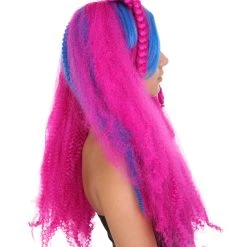 HPO Monster Womens Wig | Neon Fucasia Long Wig | Premium Breathable Capless Cap Men's 15 HPO Monster Womens Wig | Neon Fucasia Long Wig | Premium Breathable Capless Cap Men's