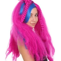 HPO Monster Womens Wig | Neon Fucasia Long Wig | Premium Breathable Capless Cap Men's 16 HPO Monster Womens Wig | Neon Fucasia Long Wig | Premium Breathable Capless Cap Men's