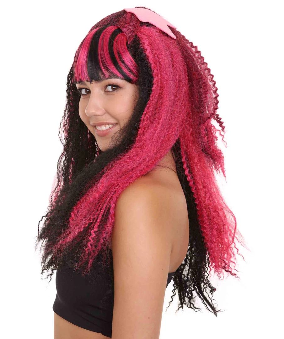 HPO Men's Monster Womens Wig | Horror Long Curly Wig | Premium Breathable Capless Cap 2 HPO Men's Monster Womens Wig | Horror Long Curly Wig | Premium Breathable Capless Cap