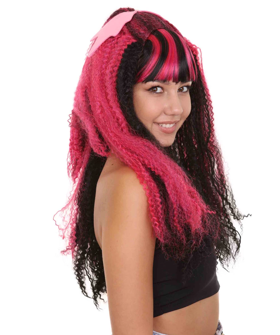 HPO Men's Monster Womens Wig | Horror Long Curly Wig | Premium Breathable Capless Cap 6 HPO Men's Monster Womens Wig | Horror Long Curly Wig | Premium Breathable Capless Cap