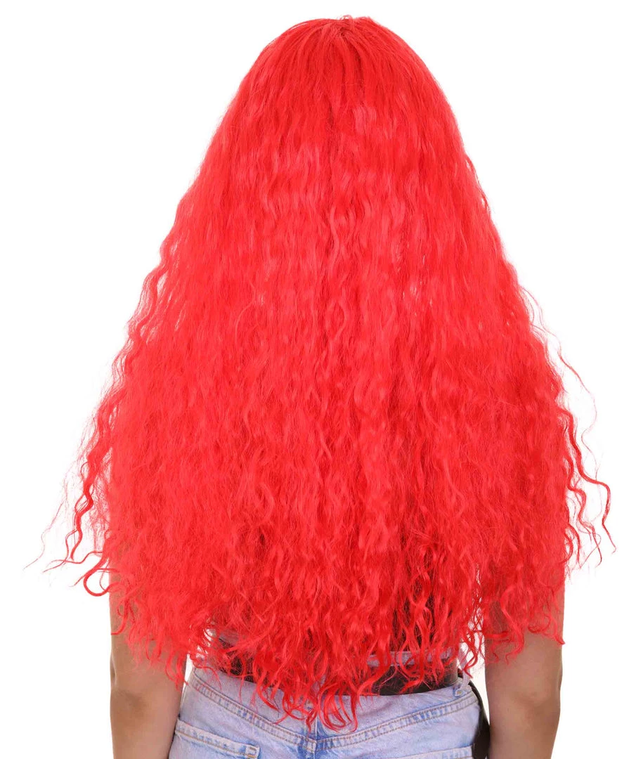 HPO Men's Red Curly Womens Wig | Long Party Ready Fancy Cosplay Halloween Wig | Premium Breathable Capless Cap 4 HPO Men's Red Curly Womens Wig | Long Party Ready Fancy Cosplay Halloween Wig | Premium Breathable Capless Cap
