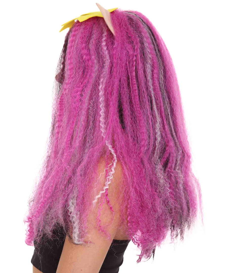 HPO Men's Monster Womens Wig | Purple Curly Long Wig | Premium Breathable Capless Cap 4 HPO Men's Monster Womens Wig | Purple Curly Long Wig | Premium Breathable Capless Cap