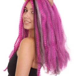 HPO Men's Monster Womens Wig | Purple Curly Long Wig | Premium Breathable Capless Cap 12 HPO Men's Monster Womens Wig | Purple Curly Long Wig | Premium Breathable Capless Cap