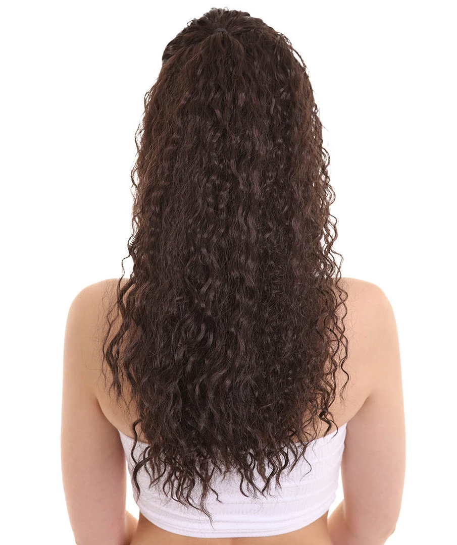 HPO Womens Adult Princess Curly Wig | Brown TV/Movie Wigs | Premium Breathable Capless Cap 4 HPO Womens Adult Princess Curly Wig | Brown TV/Movie Wigs | Premium Breathable Capless Cap