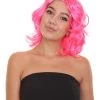 HPO Pink Pop Star Womens Wig | Party Ready Fancy Cosplay Halloween Wig | Premium Breathable Capless Cap Men's