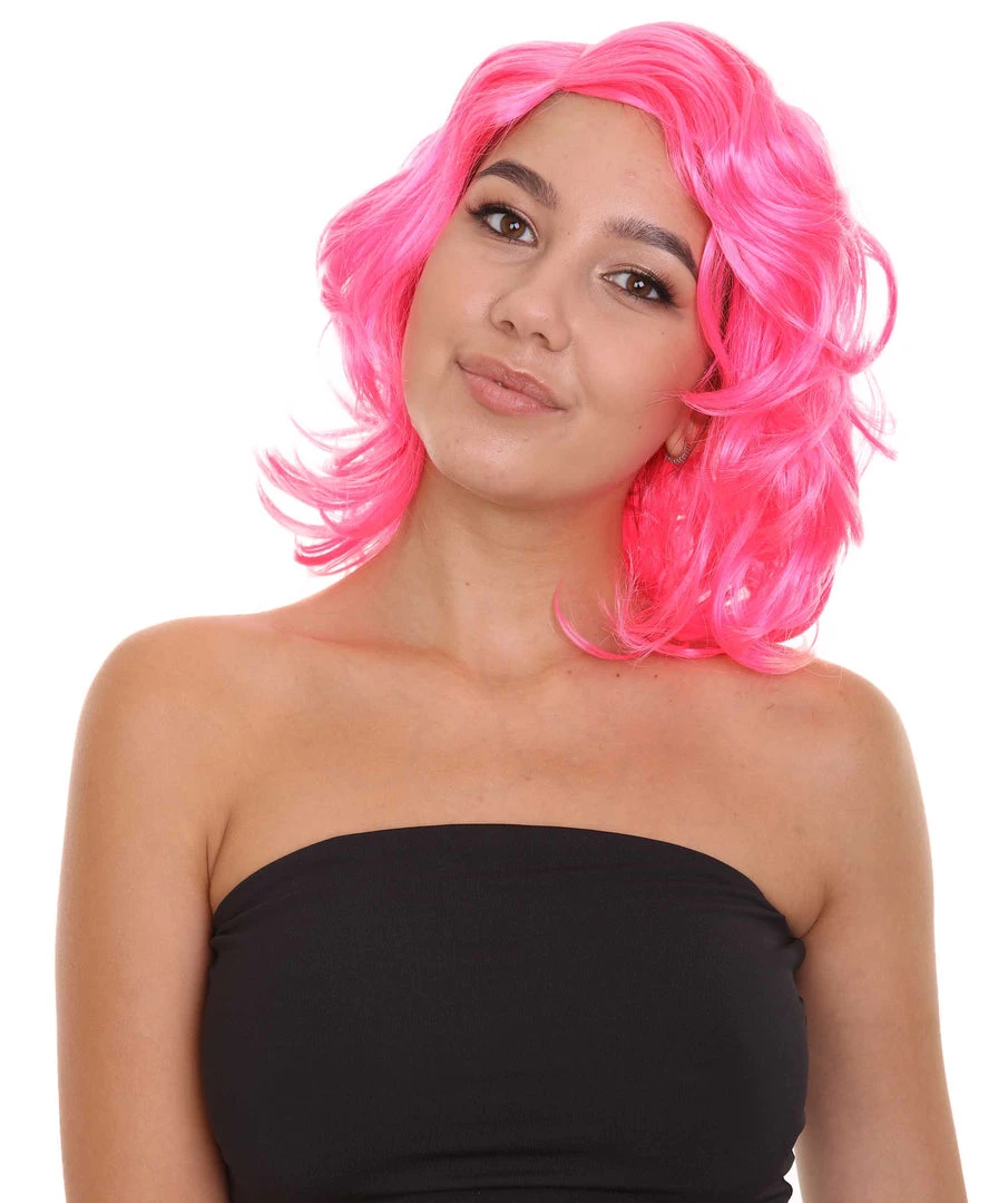 HPO Pink Pop Star Womens Wig | Party Ready Fancy Cosplay Halloween Wig | Premium Breathable Capless Cap Men's 1 HPO Pink Pop Star Womens Wig | Party Ready Fancy Cosplay Halloween Wig | Premium Breathable Capless Cap Men's