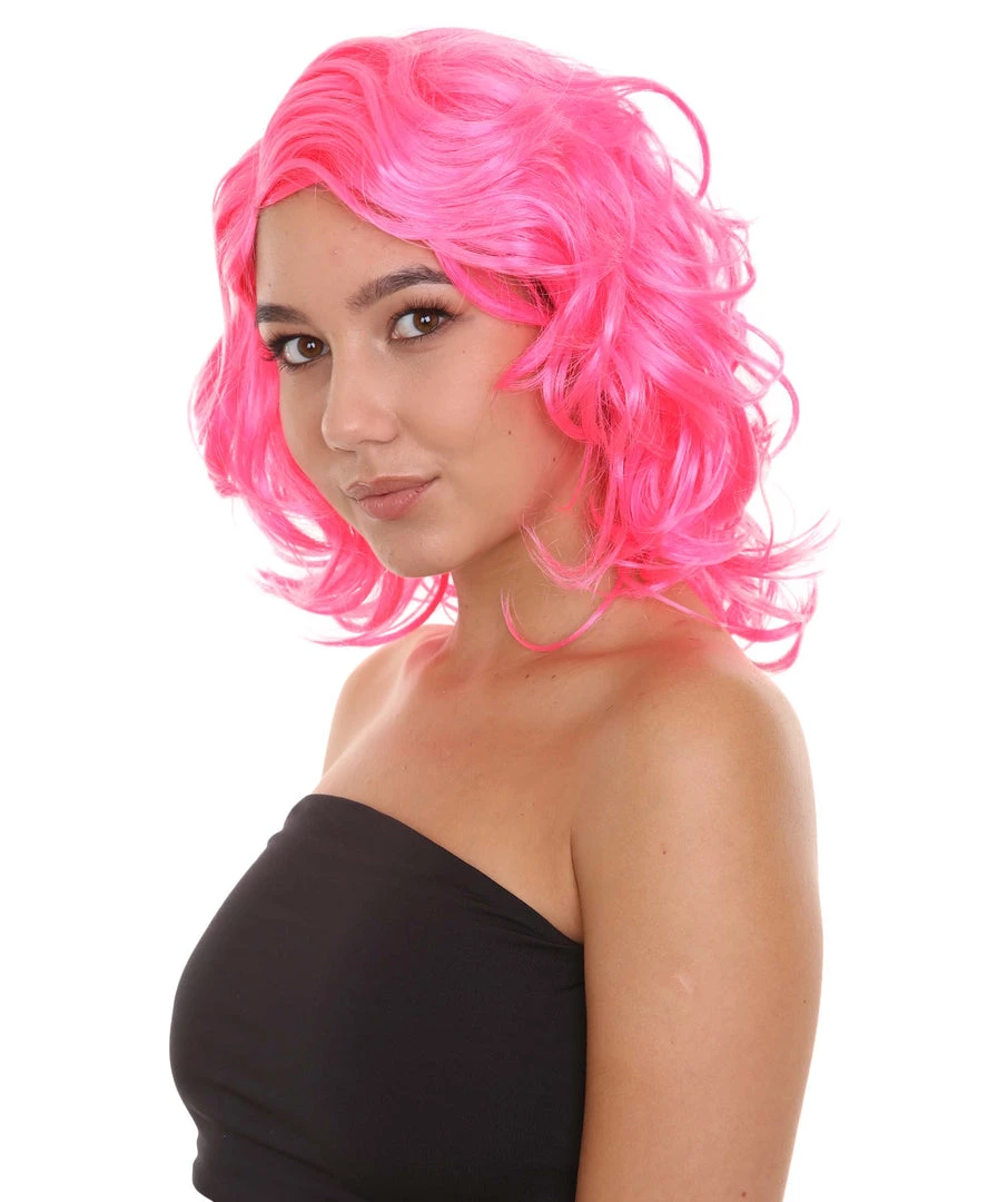 HPO Pink Pop Star Womens Wig | Party Ready Fancy Cosplay Halloween Wig | Premium Breathable Capless Cap Men's 3 HPO Pink Pop Star Womens Wig | Party Ready Fancy Cosplay Halloween Wig | Premium Breathable Capless Cap Men's
