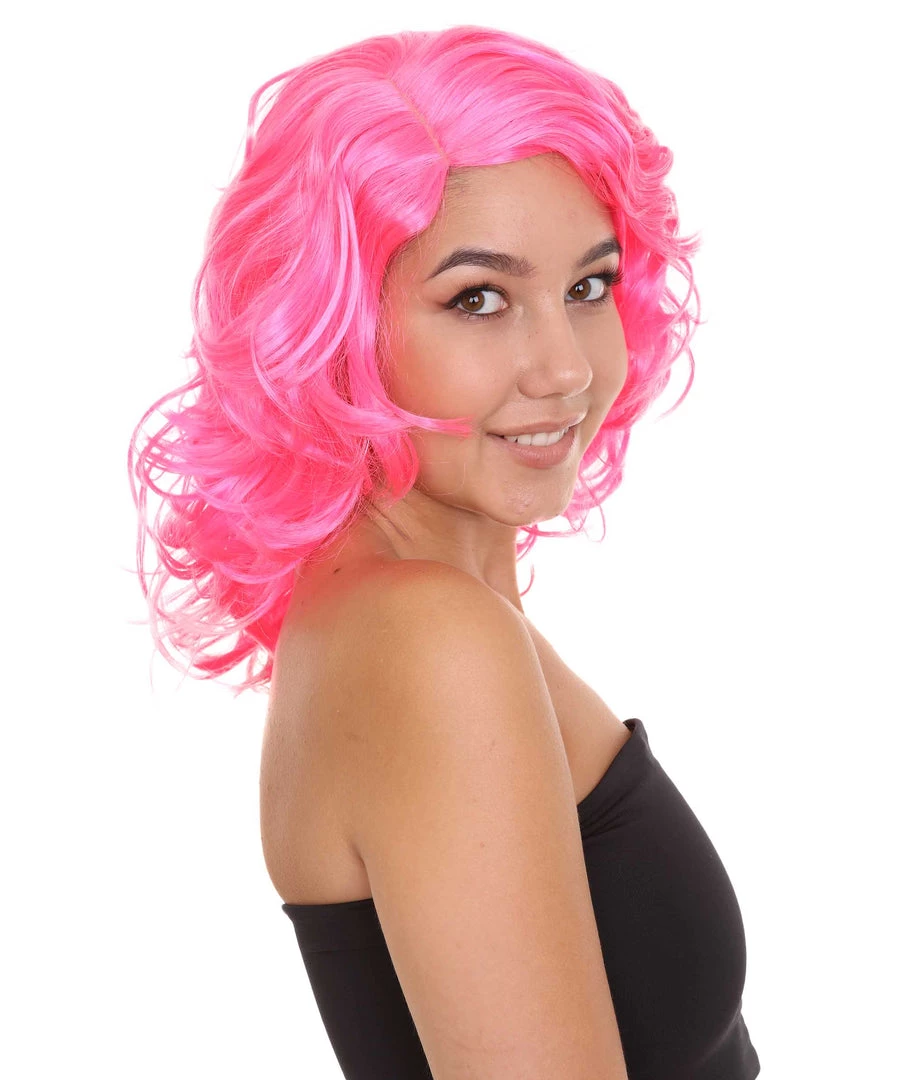 HPO Pink Pop Star Womens Wig | Party Ready Fancy Cosplay Halloween Wig | Premium Breathable Capless Cap Men's 7 HPO Pink Pop Star Womens Wig | Party Ready Fancy Cosplay Halloween Wig | Premium Breathable Capless Cap Men's