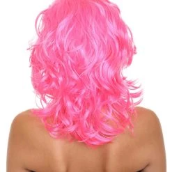 HPO Pink Pop Star Womens Wig | Party Ready Fancy Cosplay Halloween Wig | Premium Breathable Capless Cap Men's 14 HPO Pink Pop Star Womens Wig | Party Ready Fancy Cosplay Halloween Wig | Premium Breathable Capless Cap Men's