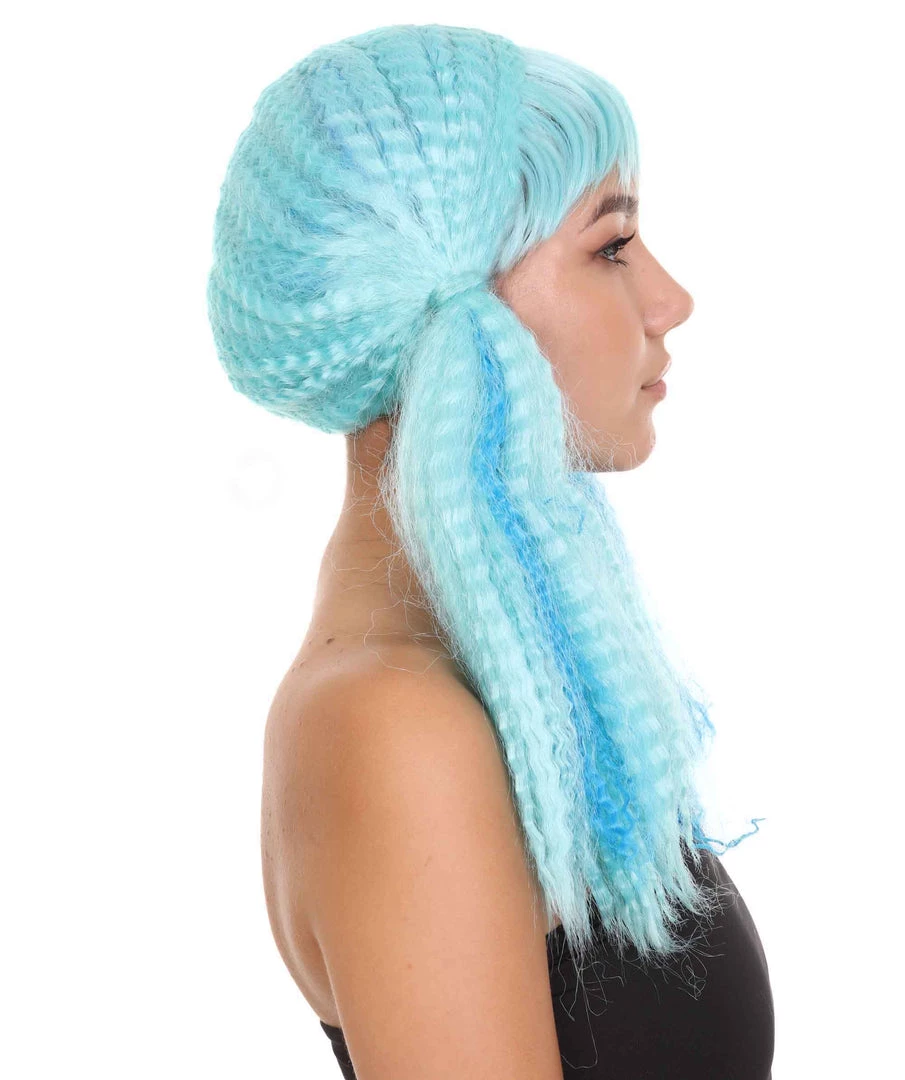 HPO Blue Mix Color Doll Womens Wig | Long Cosplay Halloween Wig | Premium Breathable Capless Cap Women's 5 HPO Blue Mix Color Doll Womens Wig | Long Cosplay Halloween Wig | Premium Breathable Capless Cap Women's