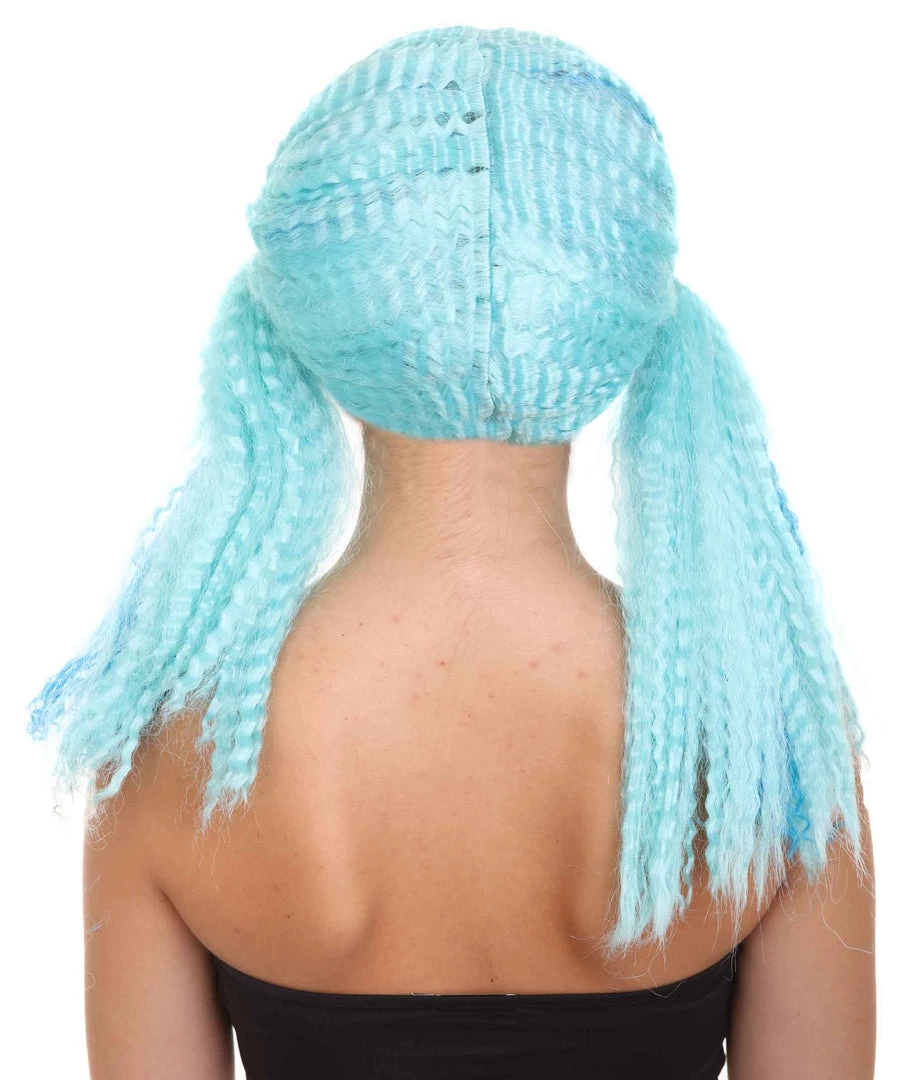 HPO Blue Mix Color Doll Womens Wig | Long Cosplay Halloween Wig | Premium Breathable Capless Cap Women's 4 HPO Blue Mix Color Doll Womens Wig | Long Cosplay Halloween Wig | Premium Breathable Capless Cap Women's