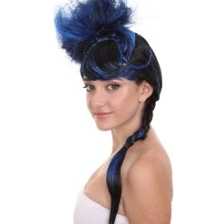 HPO Women's Navy Blue Braided Cosplay Womens Wig | TV/Movie Fancy Cosplay Halloween Wig | Premium Breathable Capless Cap 11 HPO Women's Navy Blue Braided Cosplay Womens Wig | TV/Movie Fancy Cosplay Halloween Wig | Premium Breathable Capless Cap