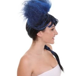 HPO Women's Navy Blue Braided Cosplay Womens Wig | TV/Movie Fancy Cosplay Halloween Wig | Premium Breathable Capless Cap 13 HPO Women's Navy Blue Braided Cosplay Womens Wig | TV/Movie Fancy Cosplay Halloween Wig | Premium Breathable Capless Cap