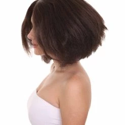 HPO Men's Fashion Runway Womens Wig | Almost Black Super Size Character Cosplay Halloween Wig | Premium Breathable Capless Cap 13 HPO Men's Fashion Runway Womens Wig | Almost Black Super Size Character Cosplay Halloween Wig | Premium Breathable Capless Cap