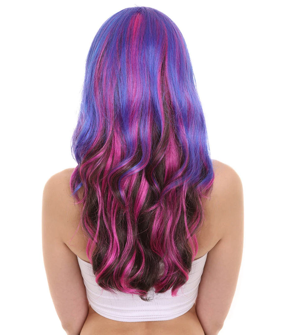 HPO Women's Womens Fantasy Long Wavy Wig | Colorful Wigs | Premium Breathable Capless Cap 4 HPO Women's Womens Fantasy Long Wavy Wig | Colorful Wigs | Premium Breathable Capless Cap