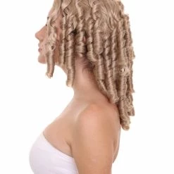 HPO Medieval Curly Womens Wig | Blonde Celebrity Halloween Wig | Premium Breathable Capless Cap Men's