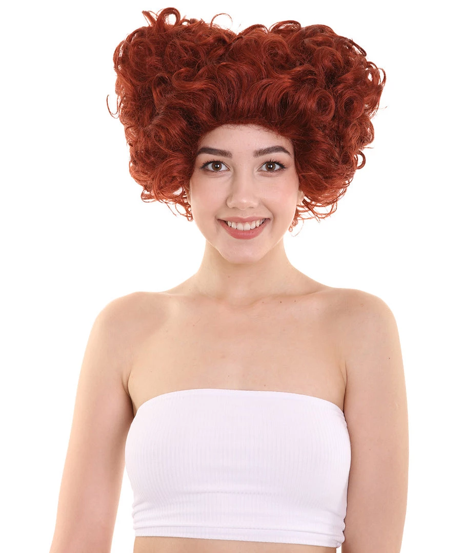 HPO Sanderson Witch Sister Bette | Red TV/Movie Women's Halloween Wig 1 HPO Sanderson Witch Sister Bette | Red TV/Movie Women's Halloween Wig