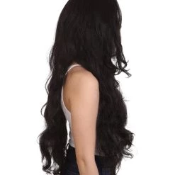 HPO Women's Long Black Straight Side Part Cosplay Wig | Premium Breathable Capless Cap 13 HPO Women's Long Black Straight Side Part Cosplay Wig | Premium Breathable Capless Cap