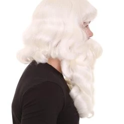 HPO Men's Mens Santa Wig & Beard | Cosplay Halloween Wig | Premium Breathable Capless Cap