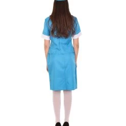 HPO Adult Women's Flight Crew Costume | Blue Cosplay Costume 12 HPO Adult Women's Flight Crew Costume | Blue Cosplay Costume