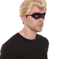 HPO Superhero Family Mens Wig With Mask Set | Blonde Cosplay Halloween Wigs Men's 16 HPO Superhero Family Mens Wig With Mask Set | Blonde Cosplay Halloween Wigs Men's