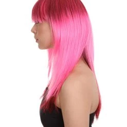 HPO Women's Ninja Womens Wig | Neon Coral Pink Movie Wig | Premium Breathable Capless Cap 11 HPO Women's Ninja Womens Wig | Neon Coral Pink Movie Wig | Premium Breathable Capless Cap