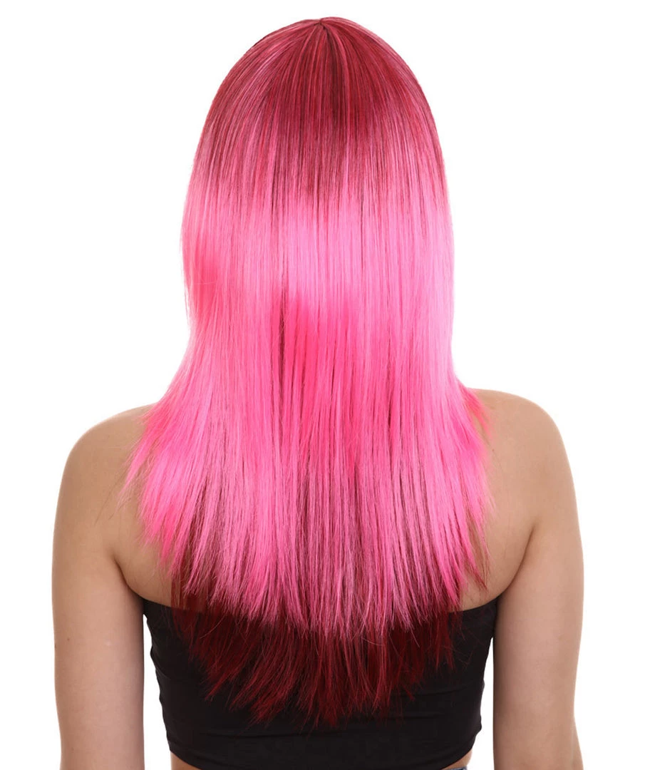 HPO Women's Ninja Womens Wig | Neon Coral Pink Movie Wig | Premium Breathable Capless Cap 4 HPO Women's Ninja Womens Wig | Neon Coral Pink Movie Wig | Premium Breathable Capless Cap