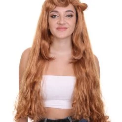 HPO Womens Princess Wig | Brown TV/Movie Wigs | Premium Breathable Capless Cap Women's