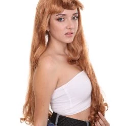 HPO Womens Princess Wig | Brown TV/Movie Wigs | Premium Breathable Capless Cap Women's