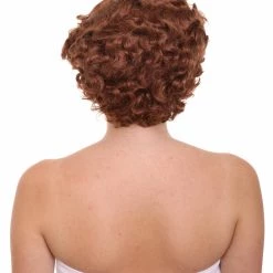 HPO Womens 20s Flirty Flapper Short And Wavy Wig | Brown Vintage Wigs | Premium Breathable Capless Cap Women's 12 HPO Womens 20s Flirty Flapper Short And Wavy Wig | Brown Vintage Wigs | Premium Breathable Capless Cap Women's