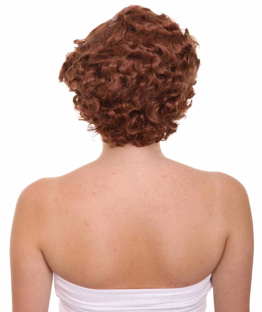 HPO Womens 20s Flirty Flapper Short And Wavy Wig | Brown Vintage Wigs | Premium Breathable Capless Cap Women's 4 HPO Womens 20s Flirty Flapper Short And Wavy Wig | Brown Vintage Wigs | Premium Breathable Capless Cap Women's