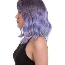 HPO Adults Women Shoulder Length Wavy Wigs | Multicolor Options Cosplay Wigs | Premium Breathable Capless Cap